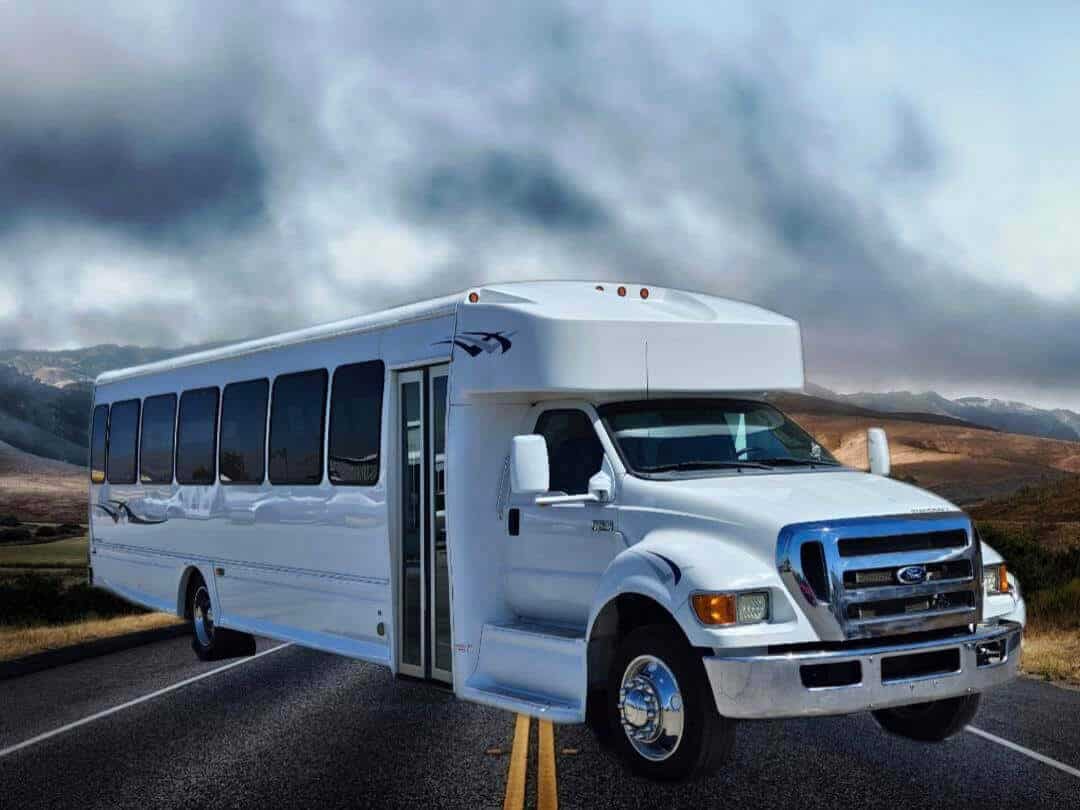 38 to 40 passenger luxury limo bus